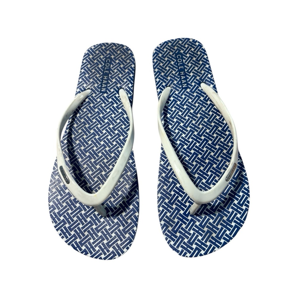 Cole Haan Blue & White Flip Flop Sandals Women's Size 7